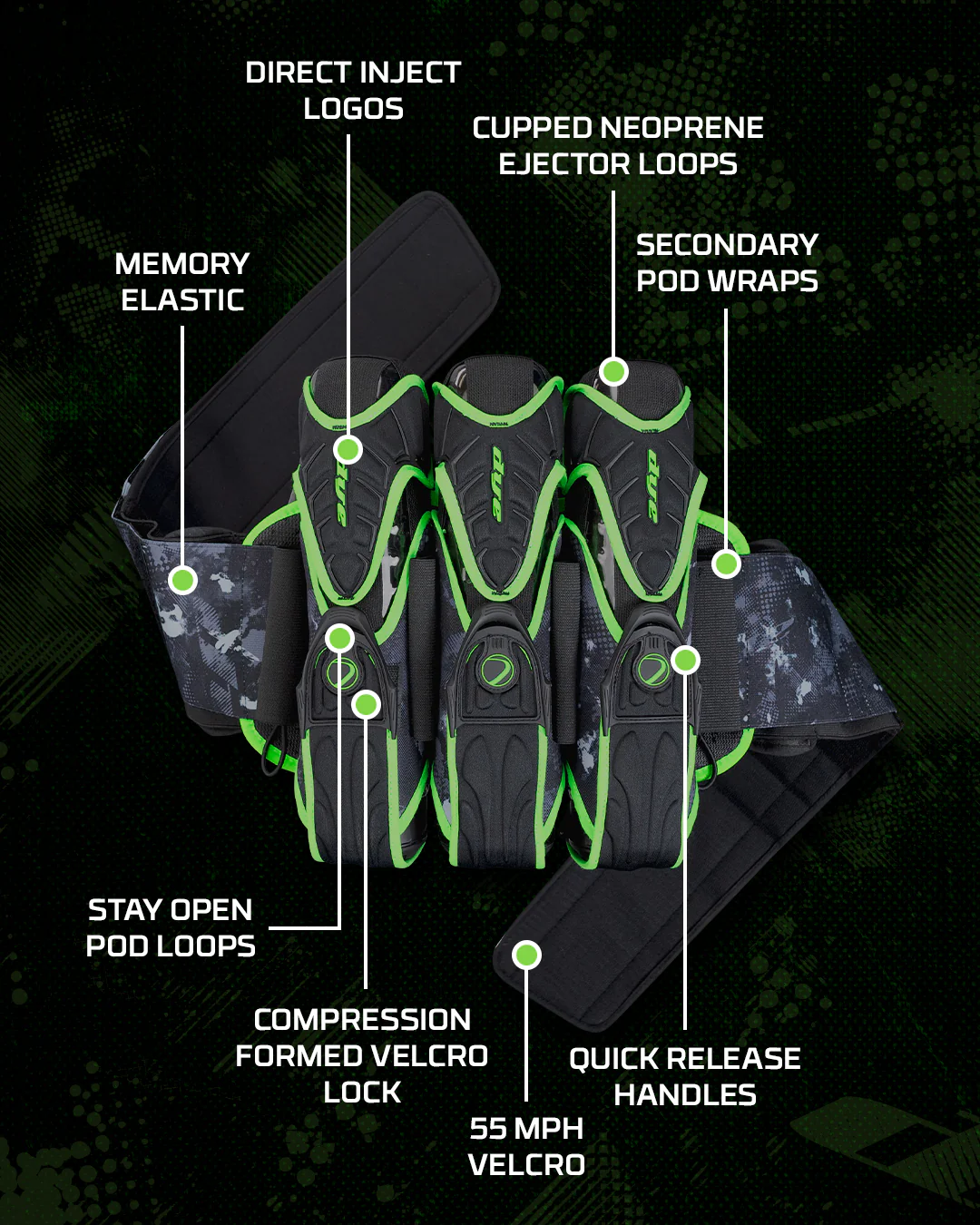 Assault Pack Pro Harness - Dyecam Lime 3+4 - Image 2