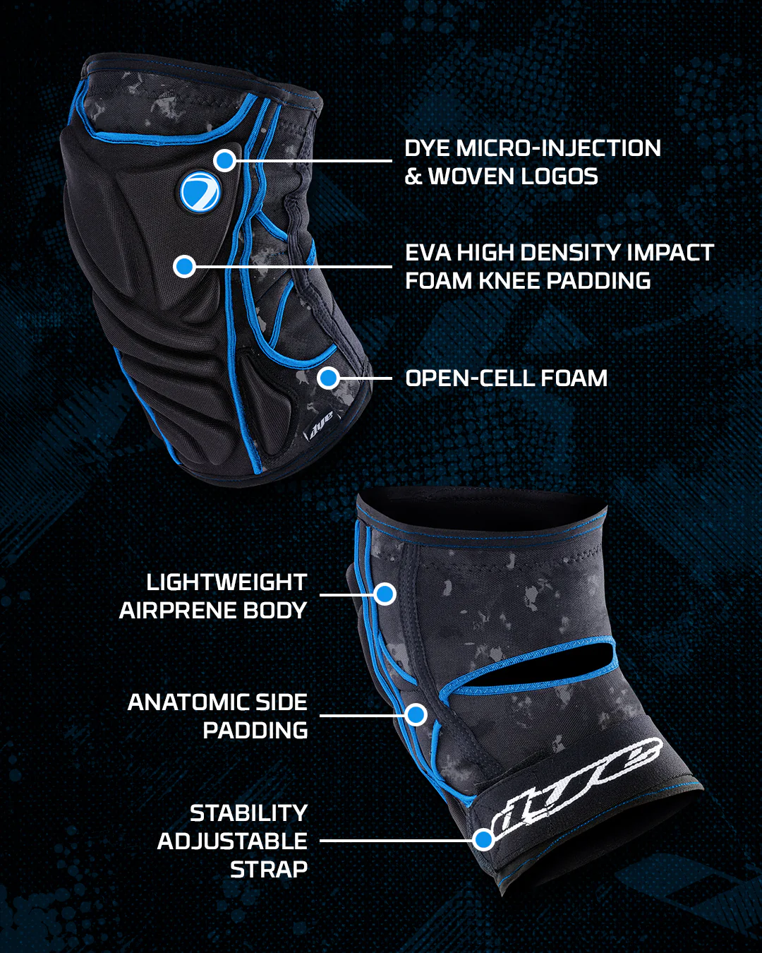 Performance Knee Pads - Dyecam Cyan - Image 2